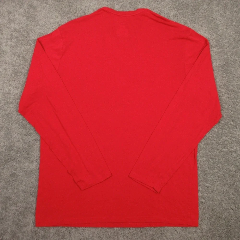 Polo Ralph Lauren Shirt‎ Mens Large Red Long Sleeve Script Logo Performance Flex